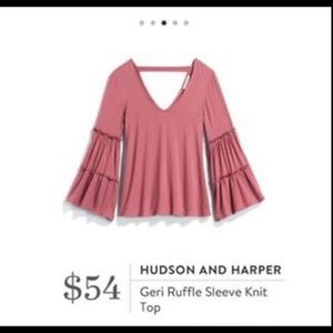 Hudson and Harper Ruffle Sleeve Blouse